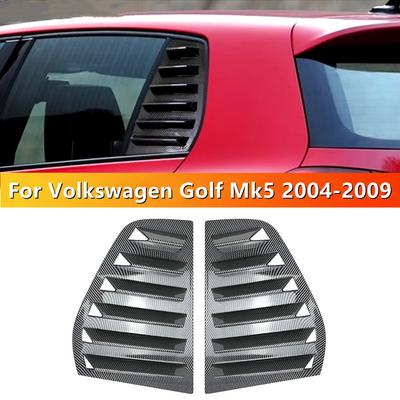 2PC For VW Golf MK5 2004 2005 2006 2007 2008 GTI R32 Rear Window Louver Shutter Cover Side Vent Trim Windshield Car Accessories
