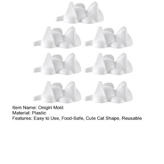 Söt Katten Onigiri Form Nybörjar Sushi Form Livsmedelssäker Plast Sushi Ris Form Formningsverktyg för Risbollar Musubi Press Nigiri Sushi Tillverkning