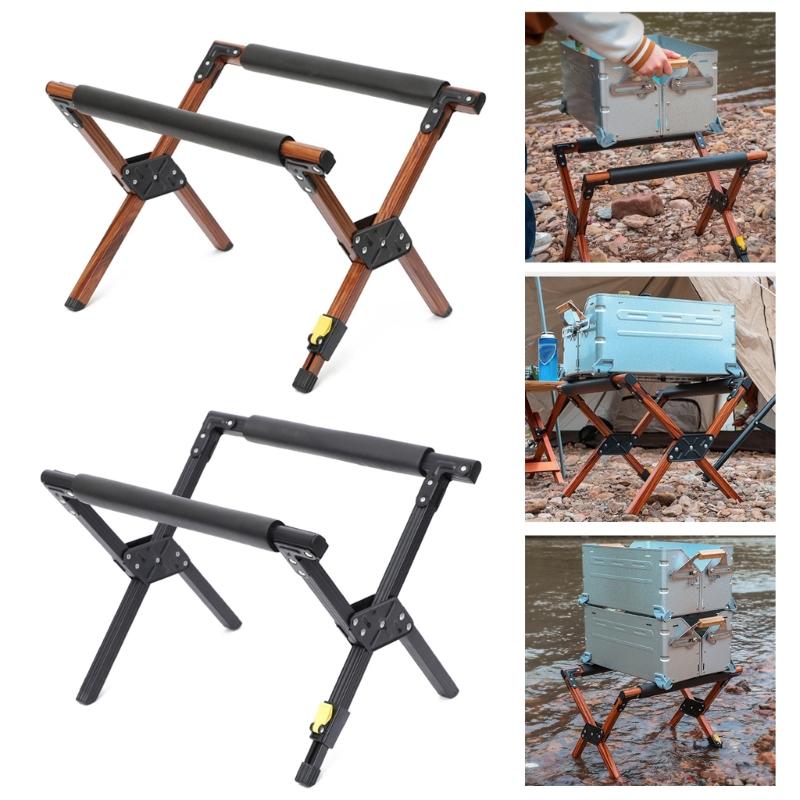 Portables Folding Ice Coolers Frame Aluminum Alloys Camping Picnics Ice Box Shelf for Camping and Beach Parties