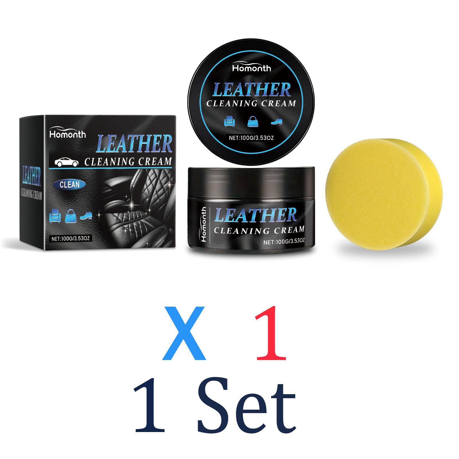 Auto Leather Care Paste All in One Cleaner Polish With Coconut Oil Lanolin for Car Interior Seats Vinyl Plastic Surface Restorer