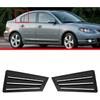 Car Rear Louver Window Side Shutter Cover Trim Sticker Compatible for Mazda 3 Sedan 2003-2008 Vent Scoop ABS Carbon Fiber Style Gloss Black(Gloss