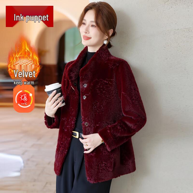 

Women s Loose Fit Faux Fur Stand Collar Winter Coat XL