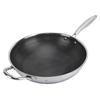 Wok Pan 304 Stainless Steel Stir Fry Wok Round Non Stick Honeycomb Skillet Deep Frying Pan