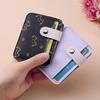 Cute Cartoon Cat Credit Card Holder Small Wallet Women, Slim Coin Pocket Pu Leather Compact Cash Wallet, Thin Travel Card Case