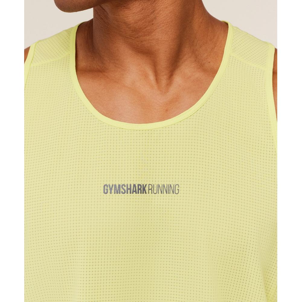 Gymshark Running Tank Sorbet Yellow A3c1r Ybtx