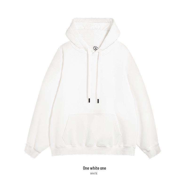 Unisex Drop Shoulder Solid Color Hoodie Pullover - Spring & Autumn Long Sleeve Sweatshirt