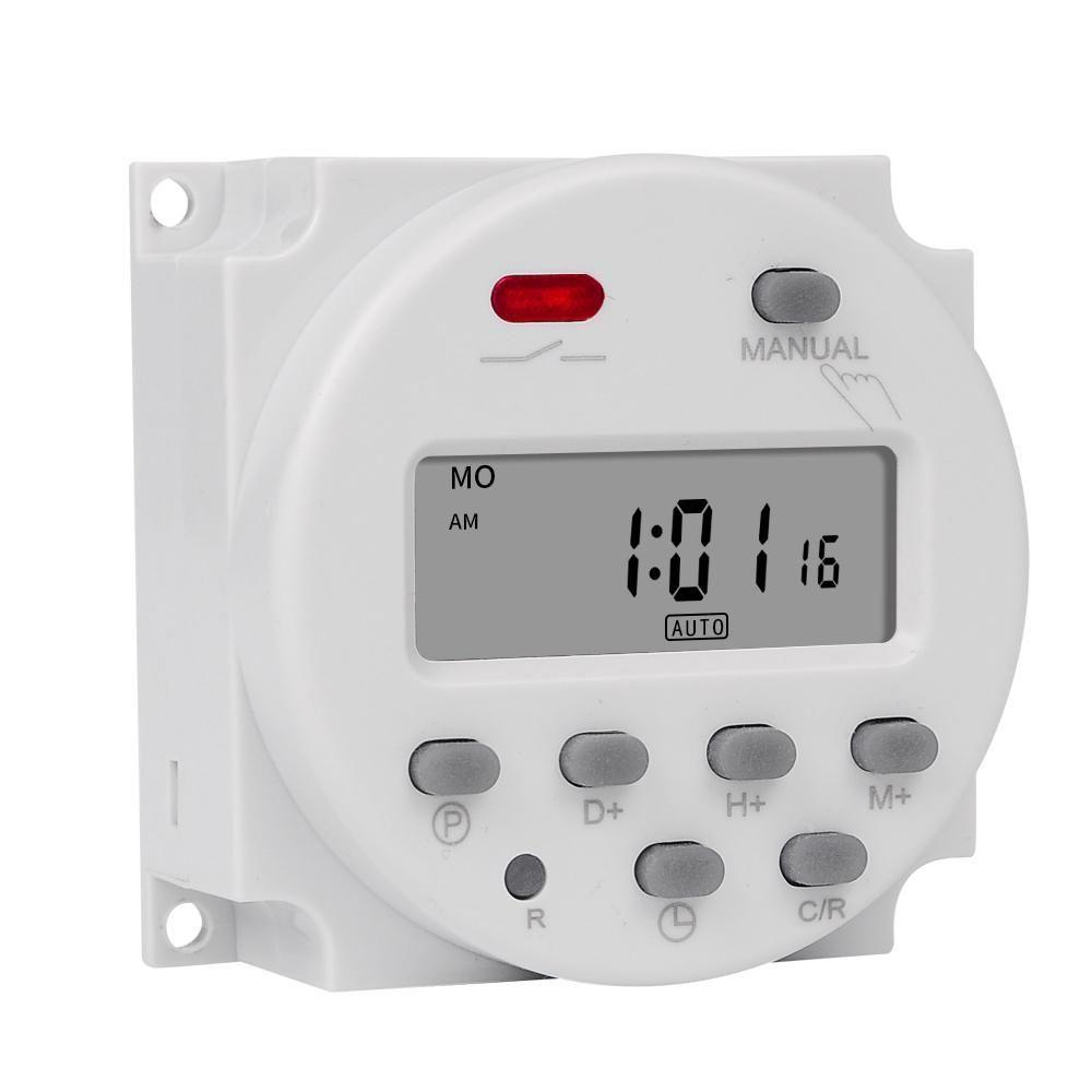 12V 24V 110V 220V Rechargeable Battery Automatic Loop Digital Timer Time Relay CN101A Timer Switch