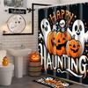 2025 Halloween ghost costumes Pattern Bathroom Shower Curtain With 12  Hooks Home bathroom decor and accessories