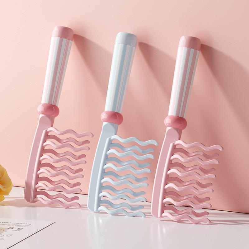 Portable Anti-static Double Row Curling Comb for Fluffy Styling