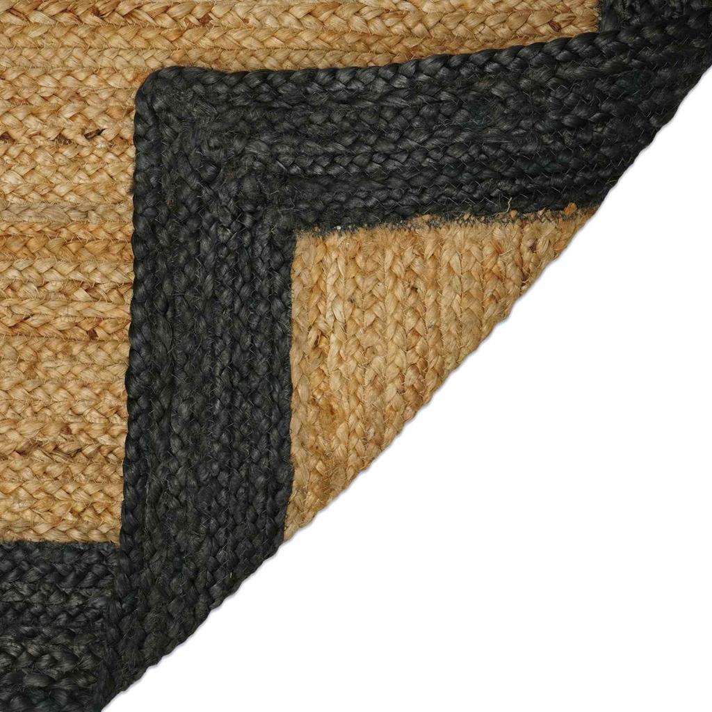 Area Rugs Natural and Dark Grey 60 x 200 cm Jute