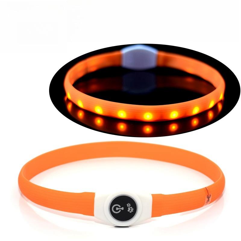 New Led Luminous Dog Collar PVC Waterproof , For Large Medium Small Dogs Collar Usb Light Night Safety Pet Glowing Accessories
