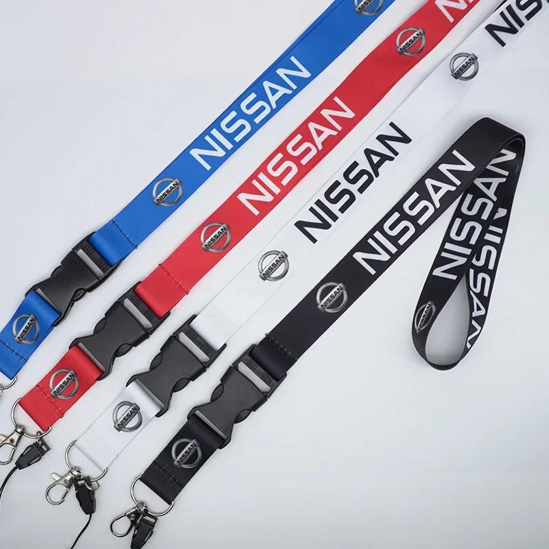 Lanyard Nylon for Nissan Car Logo Key Pendant Holder Phone Sling Keychain Sylphy Qashqai J11 Teana Note Juke GTR X-trail Murano Rvzc6