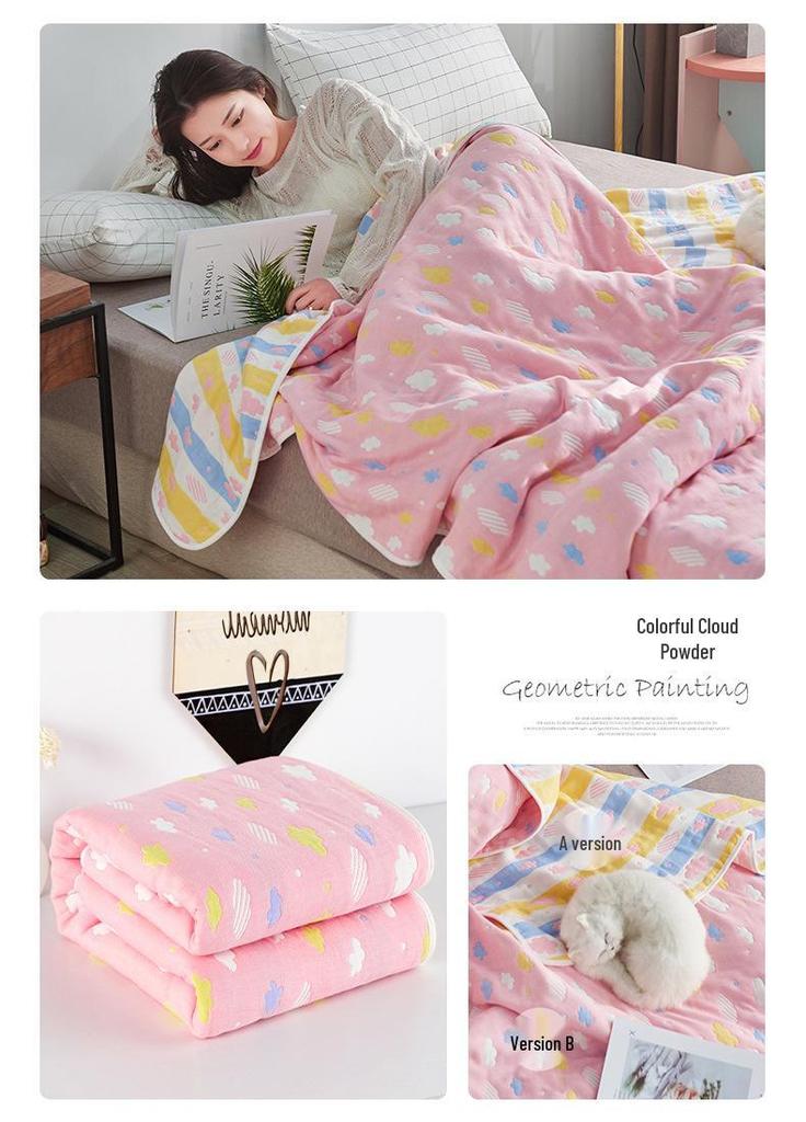 Six-Layer Pure Cotton Gauze Blanket for Summer – Baby Nap & Child's AC Cover, Gift
