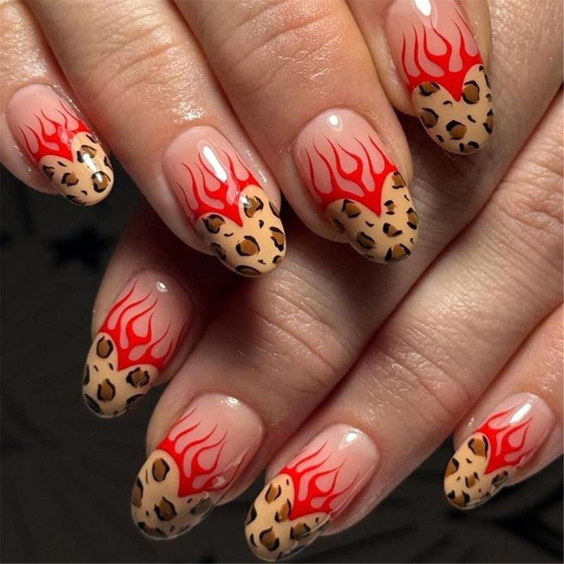 Накладной ноготь с френчем, Акриловый накладной ноготь, Накладной ноготь-палочка, Миндалевидный накладной ноготь, Искусственный накладной ноготь для DIY-дизайна ногтей 1