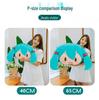 Hatsune Weich Niedlich 2D Großer Kopf Plüschkissen – Zuhause/Büro Nickerchen Rückenlehne & Entzückende Puppe Geschenk Dekoration