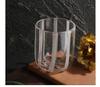 Colorful Glass Transparent Lines Threaded Cup with Rounded Mouth Coffee Milk Juice  Cup, Household Water Cup, Wine Glass