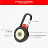Camping LED Flashlight Pocket Lamp Bright Torch with Hook Handheld Emergency Light Work Lamp Hanging Backpack Lamp