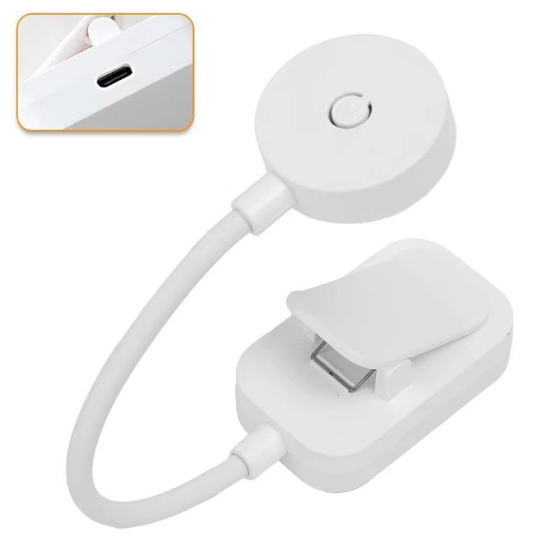 Led Clip On Book Light Portable Reading Light Type-C Rechargeable Eye Protection Stepless Dimmable Flexible Mini Desk Lamp