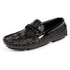 Luxury Brand Italian Genuine Leather Men Shoes Fashion Crocodile Pattern Casual Loafers Men Flat Drving Mocassins Zapatos Hombre