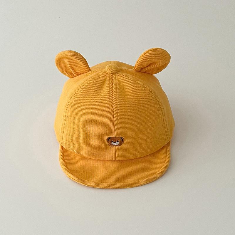 Korean-Style Cartoon Bear Kids' Baseball Cap with Duckbill Sunshade for Spring/Autumn