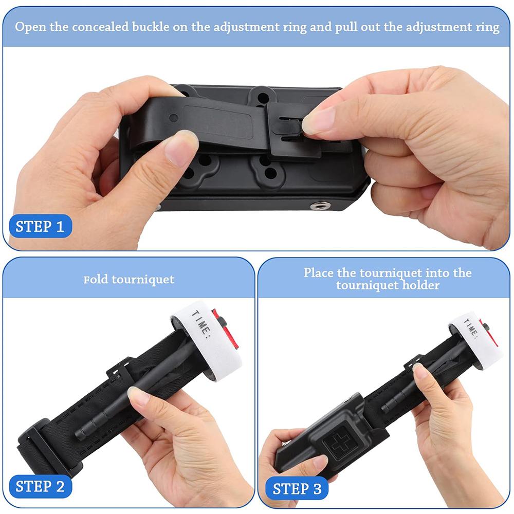 2 stk Tourniquet-holdere Molle Tourniquet-lomme Passer til Molle-utstyr
