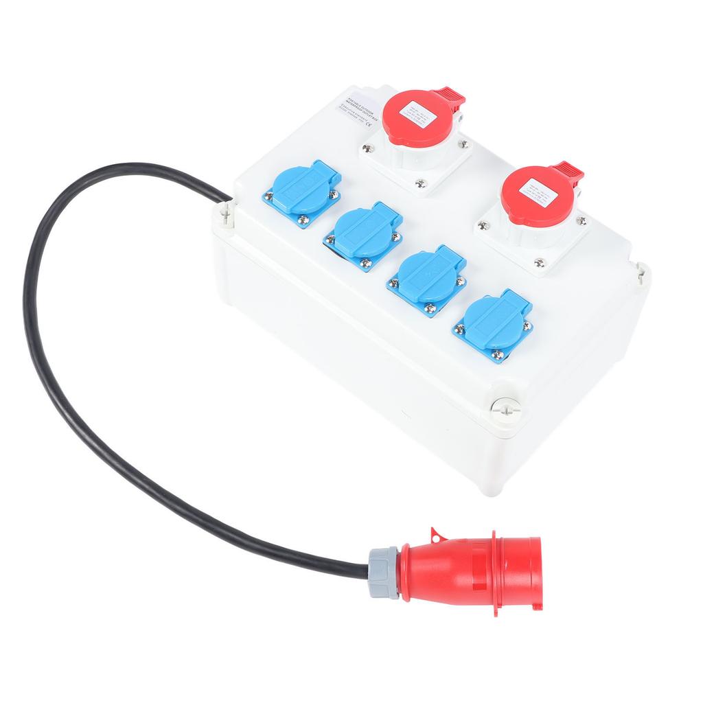 Waterproof Socket Box with Handle Compact Distribution Box Multi Sockets Power Junction Box AC