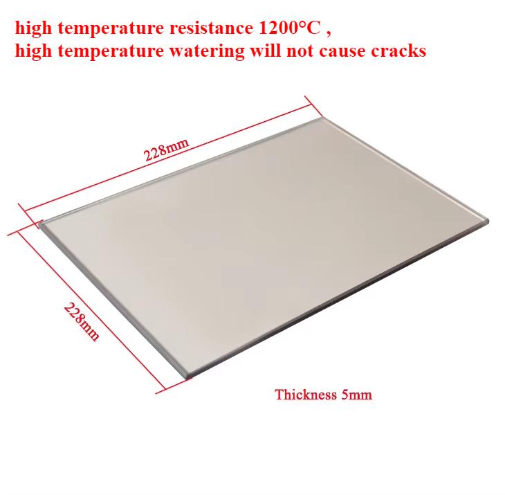 1 PZ Vetro porta camino stufa a legna ceramica microcristallina trasparente Resistente alle alte temperature Vetro spessore 4mm/5mm
