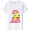 Casual Disney Cartoon Simpson Harajuku T-shirt Summer Blouses Ladies Men White Tees Tops Short Sleeve Blouses Women 90S Tshirt