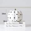 Black White Pumpkin Resin Statuette Ornaments Office Study Desktop Decor Modern Crafts Statue European Room Aesthetic Decor