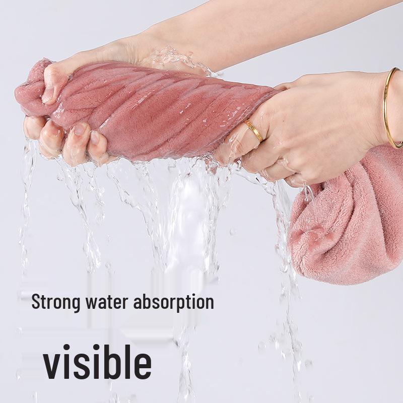 Soft Coral Fleece French Lady Hair Drying Cap - Absorbent Towel for Bath Hair Care