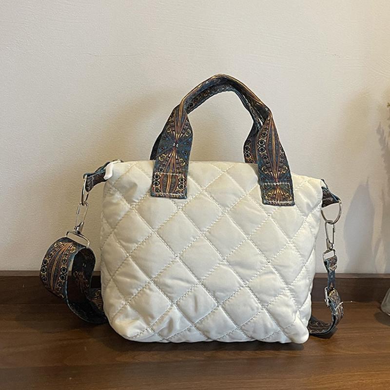 Prošívaná kabelka s horním uchem, kabelka přes rameno, velkokapacitní, kosočtvercový vzor, jednobarevná, vintage crossbody kabelka pro ženy do práce