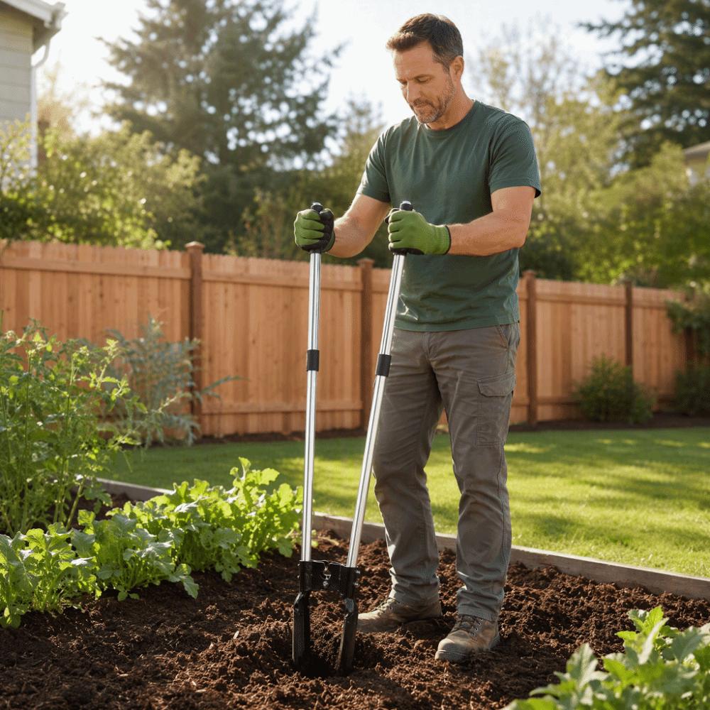 Long Handle Sod Plugger Tool Ergonomic Removable Digging Tool Manual Digging Tool Grass Repair