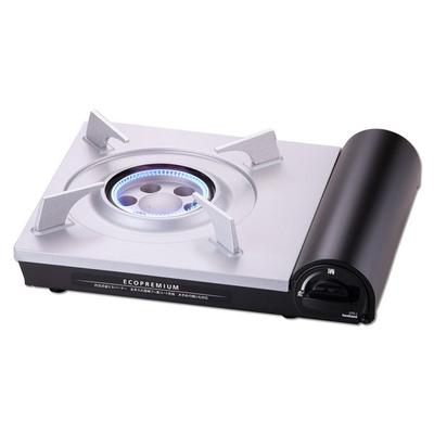 Iwatani Cassette Stove Eco Premium CB-EPR-1 Silver & Matte Black