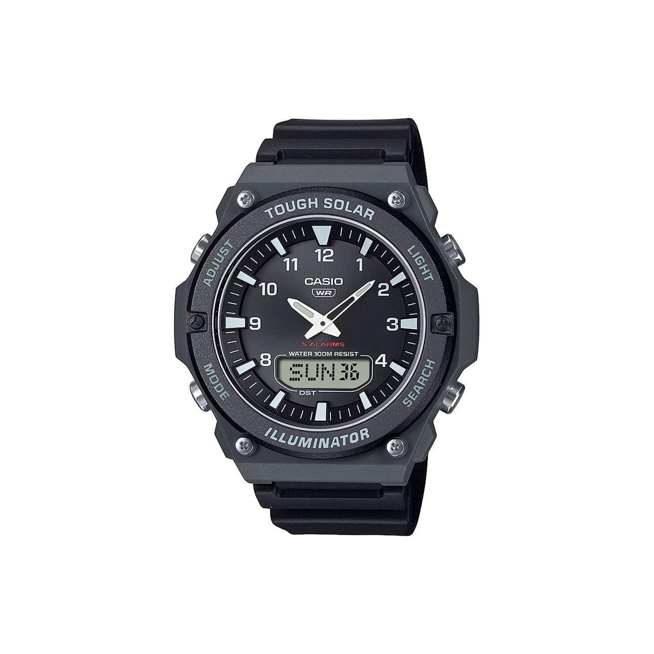 

CASIO STANDARD Solar Quartz Movement Resin Strap Watch Men s Watches Black Dial AQ-S820W- AQ-S820W-1AVPF Black