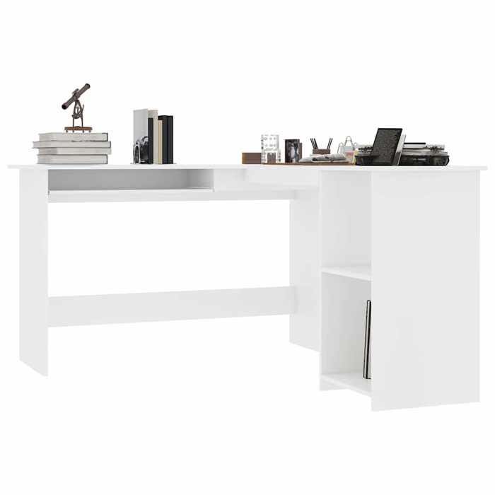 Maison Exclusive - Scrivania angolare a L Bianca 120x140x75 cm