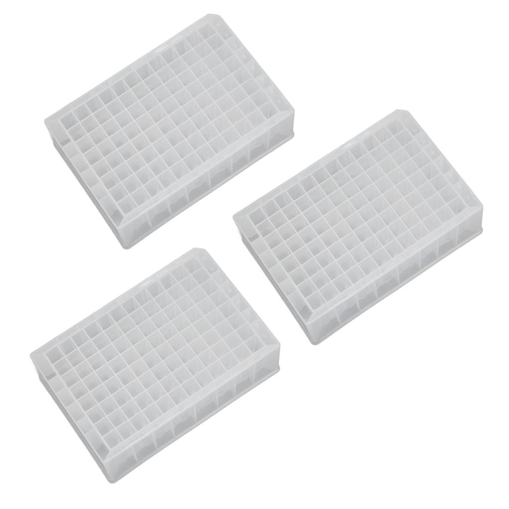 10Pcs Deep Well Plate 96 Wells 2.2ML PP Plastic Laboratory Storage Microplates 41mm Height