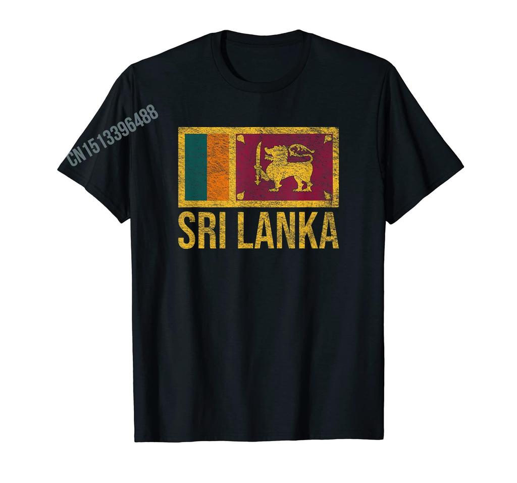 Herren Damen T-Shirt Mehr Designs Vintage Sri Lanka Sri-Lanka-Flagge Stolz T-Shirt Tops Tees