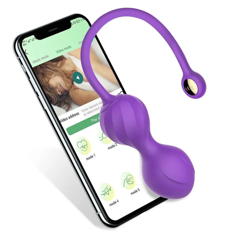 Female Wireless App Vagina Balls Vibrator Women Tighten Vagina Muscle Trainer Kegel Ball Egg Intimate Sex Toys Adults Couple Toy