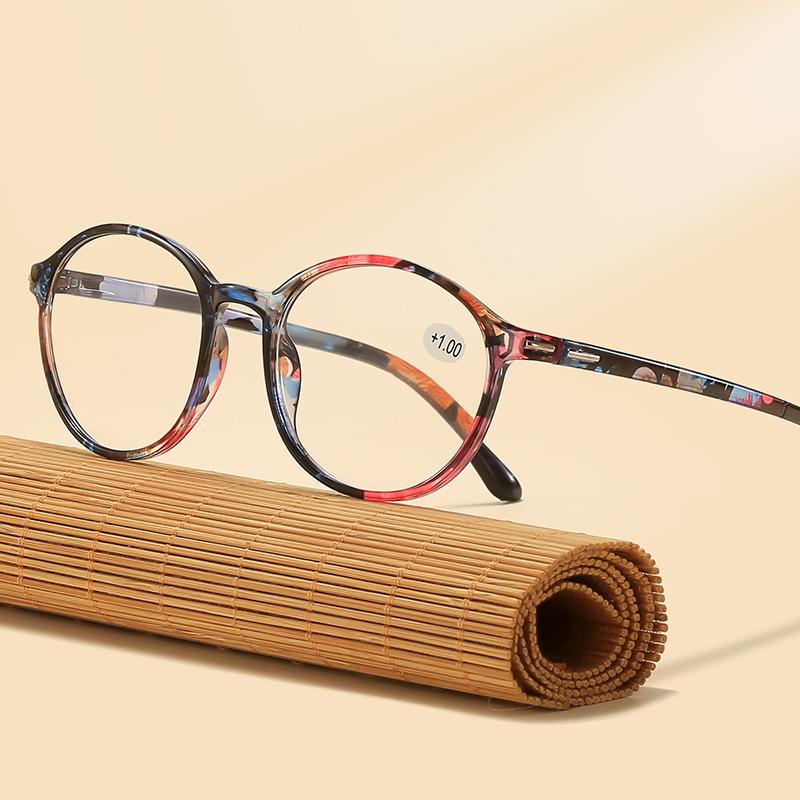 New Men and Women Anti Blue Light Reading Glasses Fashionable Oval Frame Reading Eyeglass Artistic Retro Comfortable Eyewear