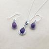Sterling Silver Amethyst Jewelry Set, Women Jewelry, Gift For Her, February Birthstone Jewelry