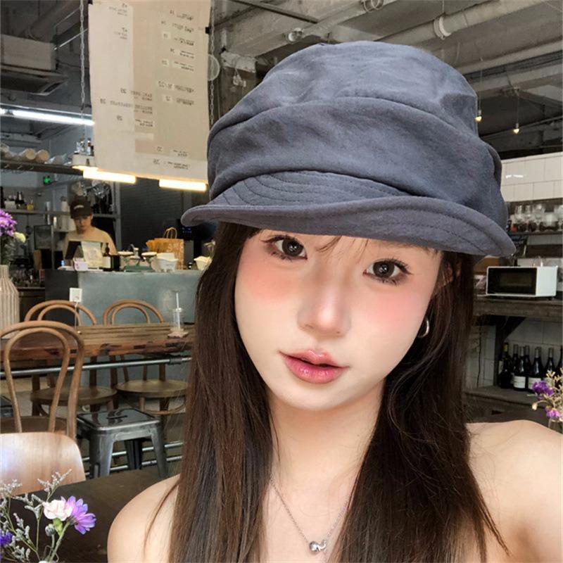 Japanese Yamamoto Style Thin Breathable Octagonal Hat Versatile Literary Painter Hat
