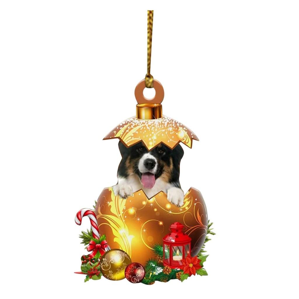 Cute Dog Cartoon Gold Egg Car Hanging Ornament Ideal For Festive Home Decor