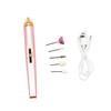5 In 1 Portable Electric Nail Drill Machine USB Charging Nail Grinding Machine With LED Light