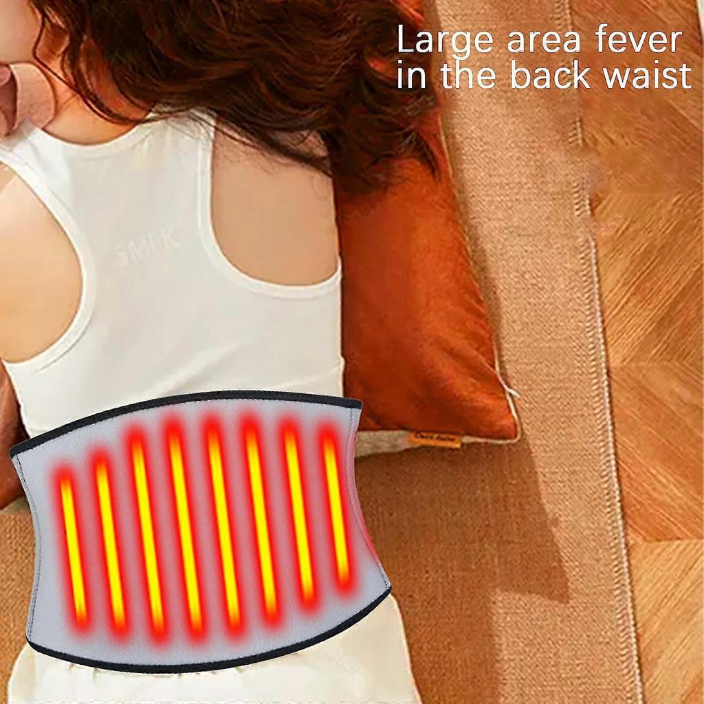 Cordless Heating Belt For Lumbar Pain Relief - Wireless Heating Belt Support, Heating Belt For Lumbar Pain Relief 43 Inchesgray