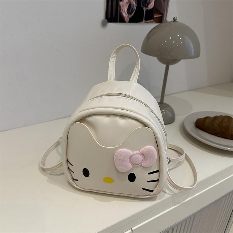 Mochila Pequeña Moderna de Hello Kitty con Forro de Poliéster y Bolsillo Interior para Teléfono