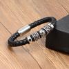 Retro Classic Personality Men's Bracelets, Leather Jewelry, Men's Domineering Skull Scalp Bracelets