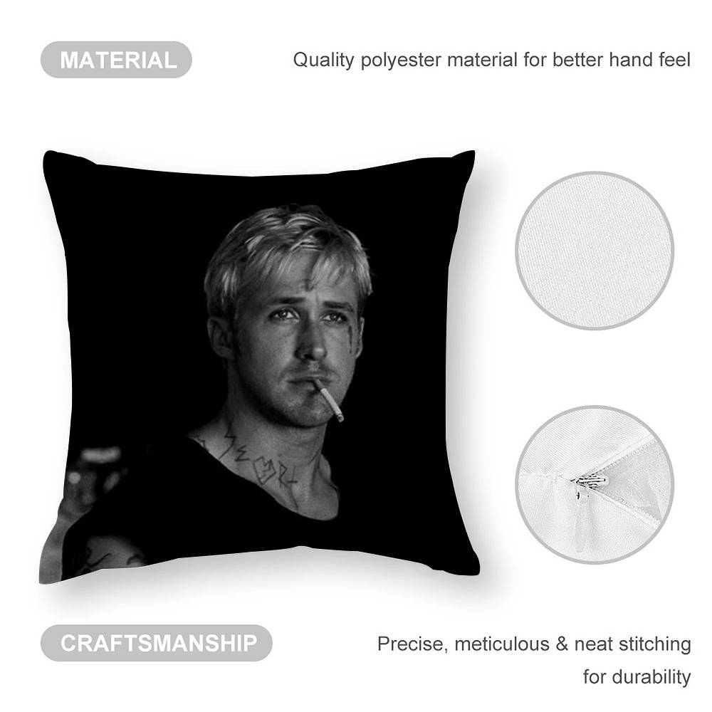 Singer R-Ryan Goslings Pillow Case Sofa Living Room Bedroom Double-Sided Printing Square Cushion Nap Time Pillow Case