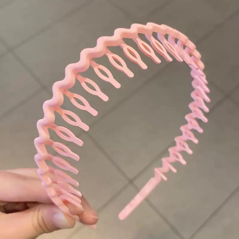 1 Stück Mode Wellen Stirnbänder für Frauen Einfarbig Gezahnt Rutschfest Haarbänder Mädchen Gesichtswäsche Sport Stirnbänder Haaraccessoires