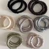 3Pcs Korean Minimalist Headband Girls Silk Hair Tie Fashion Elastic Silk Scrunchie for Women Solid Color Satin Hair Tie