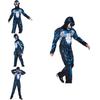 Costume Outfit per Bambini Ragazzi Venom Simbionte Spider-man con Lavorazione Raffinata e Maschera Rimovibile